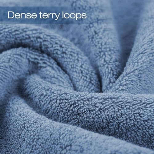 Cleanbear Cotton Washcloths Bath Wash Cloth Set 13” x 13”, 6-Pack 3 Colors | Large Bathroom Wash Cloths for Showering, Soft Enough and Absorbent Face Cloths