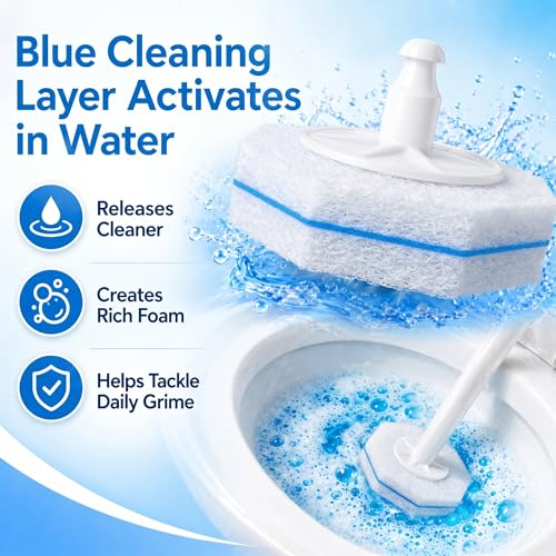 60 Count Wand Refills for Clorox Toilet Brush, Disposable Heads for Deep Cleaning, Instant Foam - color: 60 Pack