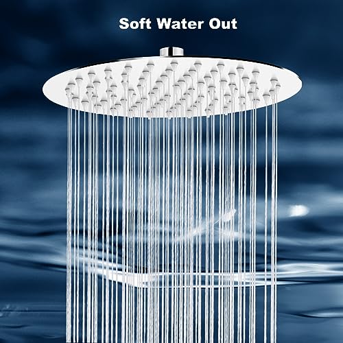 Midanya Round Rain Shower Head,High Pressure,Polish Chrome 6 Inch | 360°Swivel,Ceiling or Wall Mount,Waterfall Full Body Coverage,Bathroom Remodel,Stainless Steel Large Rainfall Shower Head - color: Chrome, size: 6 Inch