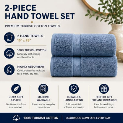 Personalized Towel Set, Custom Bath Towels with Name, Turkish Cotton Aqua | 2 Pcs Hand Towel Set, 100% Cotton, Embroidered, Monogrammed, Customized Gift For Adults, Wedding, Bridal Shower, Housewarming - color: Aqua, size: Hand Towels - 2 Piece