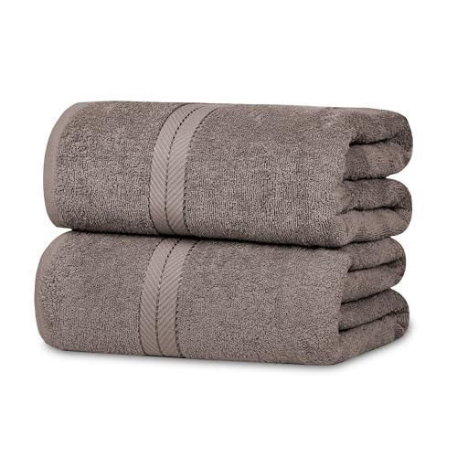 Extra Large Bath Sheets 36x72 Inch, 100% Cotton, 2 Pack Set | Oversized Cotton Bath Sheets for Adults, Soft Absorbent Quick Dry Shower Towels for Bathroom, Spa & Pool, Coffee, 2 Pack Set - color: Coffee