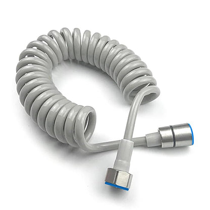 Spring Flexible Shower Hose,ABS Bathroom Spiral Flexible Telescopic Shower Hose for Toilet Faucet, Bidet Sprayer, Hand Shower,Standard G1/2 Connectors(Gray) - color: gray shower hose