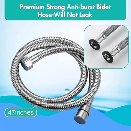 BARROCK Bidet Sprayer for Toilet, Handheld Jet Spray for Existing Toilets with Bidet Hose, Adjustable Water Pressure Muslim Shower, Stainless Steel Cloth Diaper/Feminine Wash Sprayer Brushed Nickel - color: Brushed Nickel