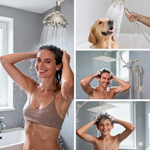Hibbent All Metal 1 Pack Shower Head Flow Control Valve, G1/2 Brass Shut-off Valve with Metal Handle Lever, Shut OFF Water Flow Control Regulator for Handheld Shower, or Bidet Sprayer, Brushed Nickel - color: Brushed Nickel