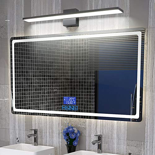 Ralbay 31.5inch Modern LED Black Vanity Light 28W Aluminum Frosted Acrylic for Bathroom Vanity Lighting Fixtures Cool White 6000K - color: Black, size: 31.5 inch