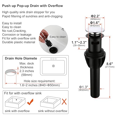 Bathroom Sink Faucet, 4 Inch Single Hole or 3 Hole Centerset Vanity Faucet, 2-Handle Handle Single Hole Bahroom Sink Faucet, Pop Up Drain Oil Rubbed Bronze Finish DF-1265CCH-ORB - color: Polished Chrome