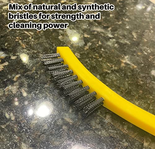 Rubbermaid Commercial Products 8.5" Tile and Grout Scrub Brush, Plastic Bristles, Black, for Industrial/Professional Use On Grout, Tile, and Other Small Areas (Pack of 12) - size: 8.5" (Pack of 12)
