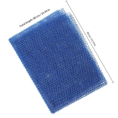 2pcs African Exfoliating Bath Washcloth Back Scrubber Skin Exfoliating Net for Shower Body Cleansing, Practical Bathroom Sponge Set with Blue and Black Colors