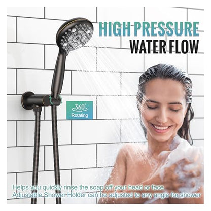 SR SUN RISE Shower Faucet - Multifunctional High Pressure Shower Head System with Handheld Shower Head Fixtures - Valve Included (Oil Rubbed Bronze, 10 inch) - color: Oil Rubbed Bronze, size: 10 Inch