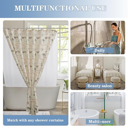 Nasitos Fabric Shower Curtain Liners with Magnets 2 Pcs 72X78 Inch White | Water Resistant & Lightweight Cloth Shower Curtains for Bath Tub, Soft Hotel Quality, Machine Washable - color: White, size: 72"W x 78"L (Pack of 2)