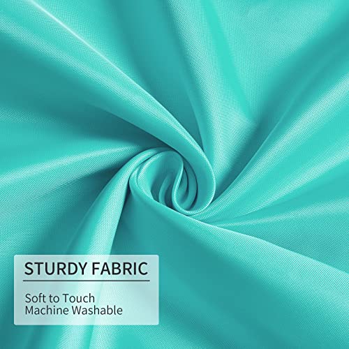 Teal Blue Fabric Waterproof Shower Curtain or Liner, 72 x 72 | Fabric Shower Curtain Liner, Soft Cloth, Hotel Quality, Modern Style, Water-Resistant, Machine Washable - color: Fabric-teal, size: 72"W x 72"L (Pack of 1)
