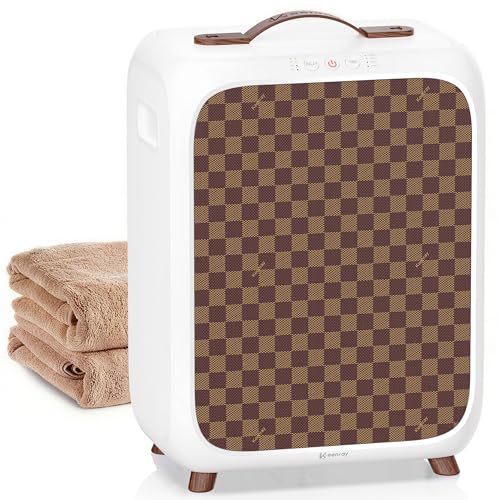 Keenray Towel Warmer Bucket, Luxury Rectangle Towel Warmer for Bathroom with Timer & Delay, Customized Fragrance, Child Lock, Fits 2 Large Towels, Blankets, Bathrobes, Ideal Gift for Him & Her - color: Checkerboard Color
