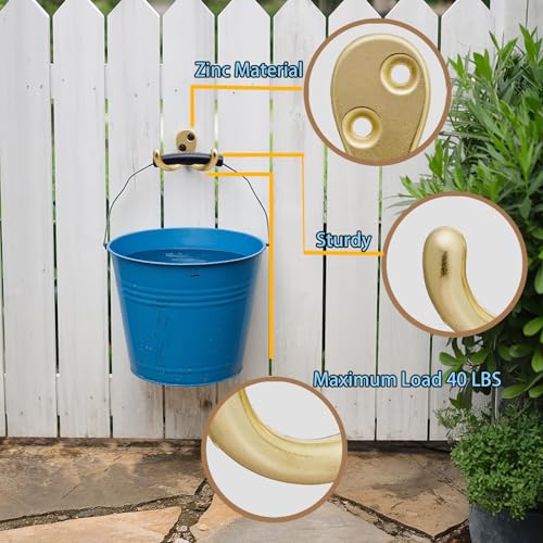 Coat Hooks Wall Hooks for Hanging - 15 Pack Gold Double Prong Hook Wall Mounted - Great for Living Room, Bedroom, Bathroom, Closet for Coat, Bag, Towel, Hat, Key, Cup, Heavy-Duty, Easy to Install - color: 15pcs Gold