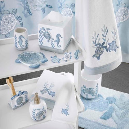 Avanti Linens - Tissue Box Cover, Coastal Home Decor, Caicos - size: Tissue Box Cover