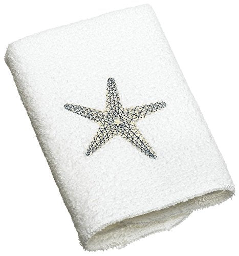 Avanti Linens- Washcloth, Soft & Absorbent Cotton Towel (By the Sea Collection, White) - color: White, size: Washcloth