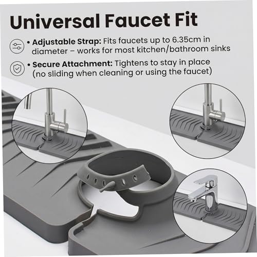 Silicone Sink Splash Guard, 30 Inch Foldable Mat - Adjustable Lock Guard for Kitchen Behind Faucet, Counter Protection(Beige) - color: Beige
