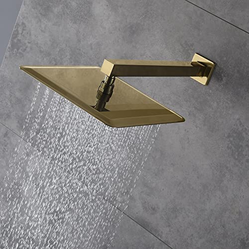 Cascada Digital 12” Wall Mounted Shower System with Single Handle & LCD Display, 3 Functions (Rainfall, Body jets & Handheld) (Matt Black) - color: Matt Black