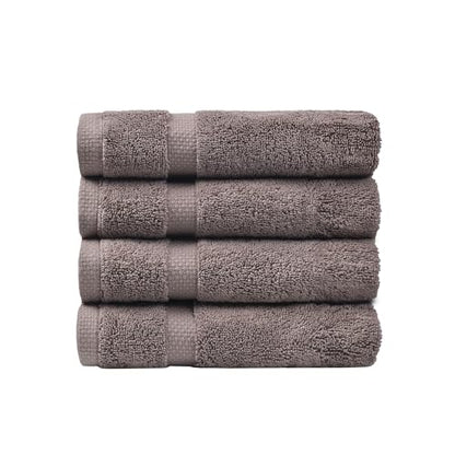SOFE H&L | Olea Luxury Turkish Cotton Hand Towels Set of 4 Dark Gray | Premium, Soft, Durable, Absorbent | Hotel Quality Plush Towels and Thick Towel Sets - color: Dark Gray, size: Set of 4 (4 Hand Towels)
