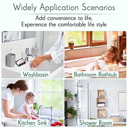 2 Pieces Silicone Soap Dish Self Draining Soap Dish Shower Waterfall Bar Soap Holder Tray with Drain Soap Saver for Kitchen Bathroom Accessories (Dark Grey,Light Green) - color: Dark Grey, Light Green