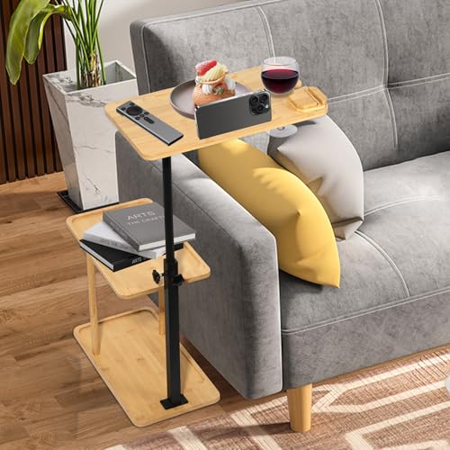 3 Layer Bath Tub Tray Table Liftable Freestanding Bamboo Bath Tray Caddy for Tub Against Wall Shelf Bathroom Organizer Shelf for Luxury Spa (Square) - color: Square