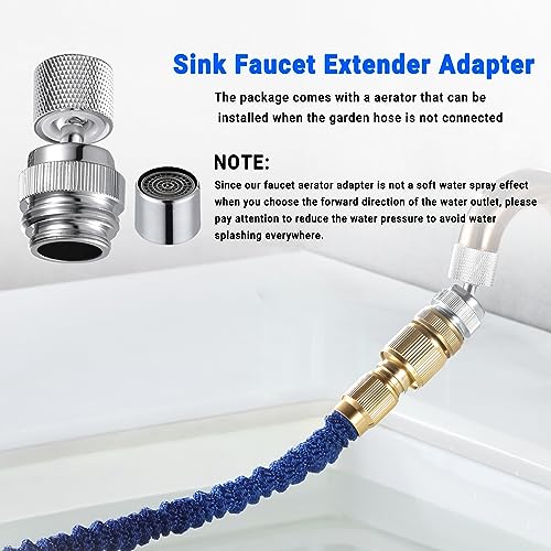 360° Multi Thread Swivel Garden Hose Adapter with Aerator (Chrome) | Faucet to Hose Adapter, Male to Female Sink Adapter for Bathroom, Kitchen, Garden - color: Faucet Hose Adapter-E