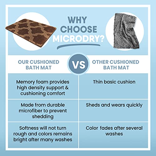Home Inspirations Collection Soft & Cozy Bath Mats for Bathroom, Memory Foam Bathroom Rugs with Skid Resistant Base, Ultra Absorbent Microfiber Bath Mat, 17x24, Small, Brown - color: Brown
