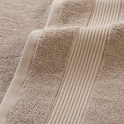 Arkwright Solid 6 Piece Bath Towel Set, 100% Cotton 600 GSM Soft Absorbent Bathroom Towels for Hotel, Spa or Vacation Rental, Latte Beige (2 Bath Towels, 2 Hand Towels, 2 Washcloths) - color: Latte Beige