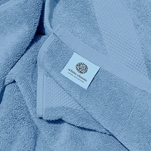 White Classic Luxury Soft Bath Sheet Towels - 650 GSM Cotton Luxury Bath Towels Extra Large 35x70 | Highly Absorbent and Quick Dry | Hotel Quality Extra Large Bath Towels Oversized, Light Blue, 2 Pack - color: 14: Light Blue