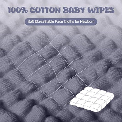 20 Pcs Baby Muslin Washcloth 12 x 12 Inch 100% Cotton Soft and Absorbent Muslin Washcloth Burp Cloth Wipe Newborn Face Towel for Baby Boy Girl Sensitive Skin(White, Light Gray, Gray) - color: White, Light Gray, Gray