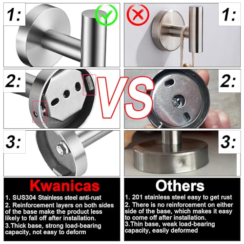 Brushed Nickel Toilet Paper Holder and Hand Towel Ring Set 2 Pieces Bathroom Hardware Accessories Set SUS 304 Stainless Steel Heavy Duty Wall Mounted Bathroom Holder… - color: Brushed Nickel