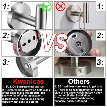 Brushed Nickel Toilet Paper Holder and Hand Towel Ring Set 2 Pieces Bathroom Hardware Accessories Set SUS 304 Stainless Steel Heavy Duty Wall Mounted Bathroom Holder… - color: Brushed Nickel