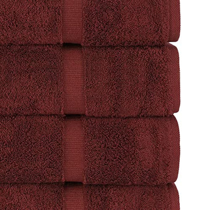 Chakir Turkish Linens | Hotel & Spa Quality 100% Cotton Premium Turkish Towels | Soft & Absorbent (4-Piece Bath Towels, Cranberry) - color: Cranberry