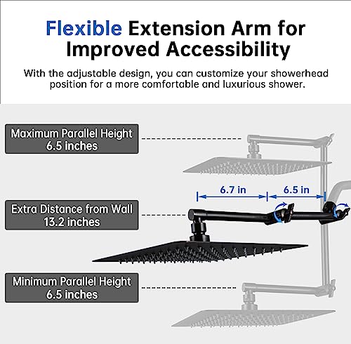 G-Promise All Metal 10 Inches Rainfall Shower Head with Handheld Combo | All Metal, Built to Last, Easy Install, Adjustable Height & Angle for All Heights, Extra Long Hose, Modern Upgrade - color: Oil Rubbed Bronze, size: 10 Inches