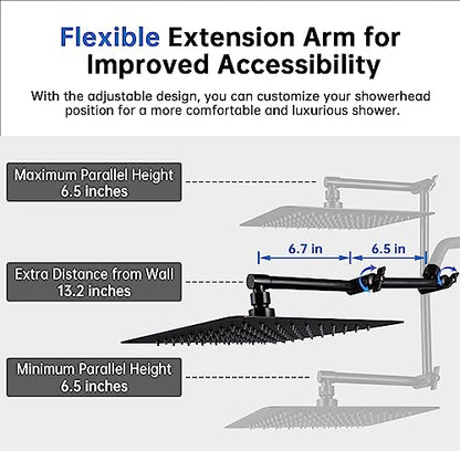 G-Promise All Metal 10 Inches Rainfall Shower Head with Handheld Combo | All Metal, Built to Last, Easy Install, Adjustable Height & Angle for All Heights, Extra Long Hose, Modern Upgrade - color: Oil Rubbed Bronze, size: 10 Inches
