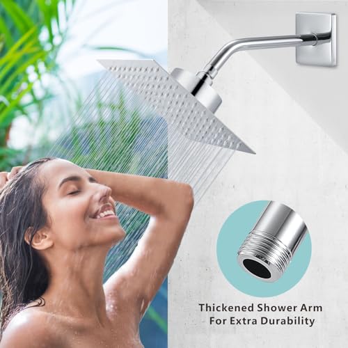 Shower Arm with 3.5" Flange, 10 Inch Wall Mount Replacement Shower Head Arm For Fixed Shower Heads and Handheld Showerhead, Chrome - color: Chrome, style: 10 Inch