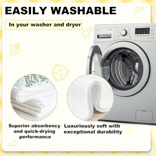 ZHAMEN Waffle Kitchen Towel Soft Absorbent Hand Tea Towels Set of 2 - color: Multi 1569