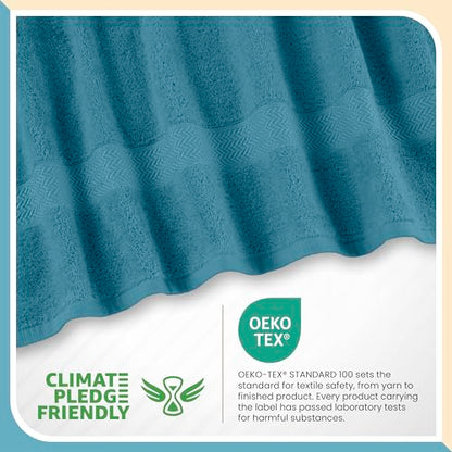 Martex 6-Piece 100% Ringspun Cotton Towel Set, Blue | Quick Dry, Super Absorbent & Soft, Lightweight, 2 Bath, 2 Hand, 2 Wash Cloths - color: Blue