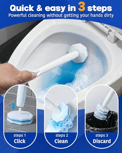 80 Pack Wand Refills Compatible with Clorox Toilet Brushes, Instant Foam Cleaning, Secure Lock No Slipping, Odor Neutralizing, Easy Snap-On Design - color: 80Pack