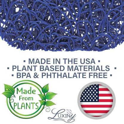 Soap Savers for Bar Soap, American Made by Luxiny, Lifts Soap in Soap Dishes & Shower Soap Holders -Handmade Soap Lasts Longer - Made from Plant Based Materials, 2 PK (Sapphire Royal Blue) - color: Sapphire Blue - 2 Pack