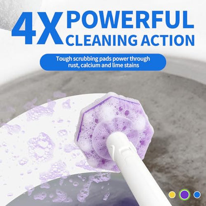 Toilet Brush Refills for Clorox, Toilet Cleaner Refills,100 Count | Compatible with Clorox Toilet System, Pre-Loaded Cleaner, 3-Layer Scrub Pads, 4X Cleaning Power , Lemon Lavender Scent - size: 1 Count (Pack of 100)