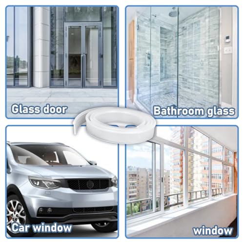2 Pieces Squeegee Replacement Rubber Blades, 41 Inch Silicone Squeegee Shower Squeegee for Glass Doors, Shower Doors, Windows