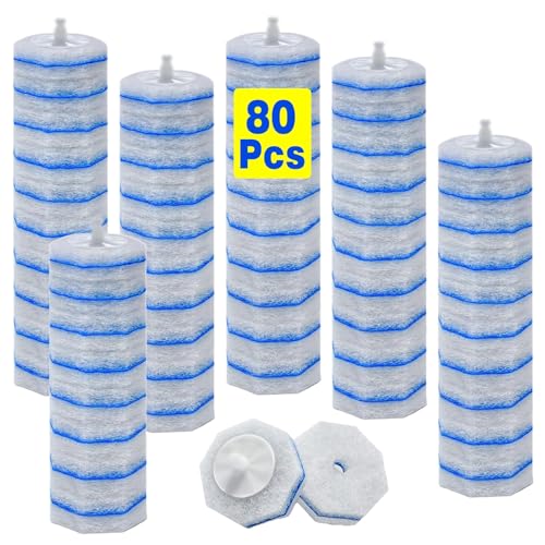 80 Count Upgrade 3-Layer Toilet Bowl Refills Fits for Clorox Toilet Brush | 3X Cleaning Power Disposable Bowl Cleaner Refills for Bathroom Cleaning, No Falling Apart - size: 1 Count (Pack of 80)