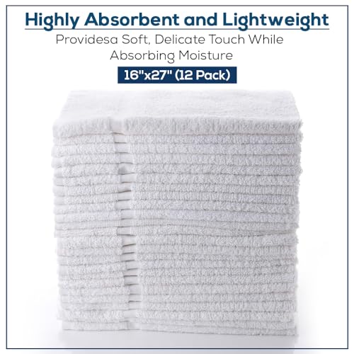 Simpli-Magic 79251 White Hand Towels, 16"x27", 12 Pack