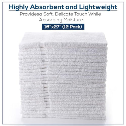Simpli-Magic 79251 White Hand Towels, 16"x27", 12 Pack