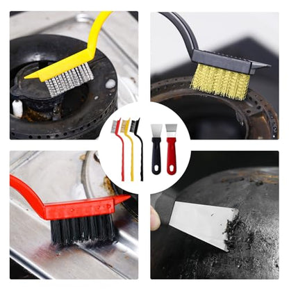 18Pcs Crevice Cleaning Brush Set, V Shape Grout Cleaner Brush for Deep Cleaning Gap, Hard Bristle Scrub Brushes Tools, Cleaning Supplies for Household Use, Bathroom, Kitchen, Toilet, Window
