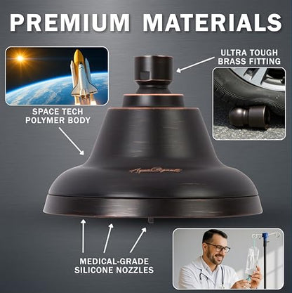 Massage Shower Head With Mist - 1.8 GPM - Oil-Rubbed Bronze | High Pressure Boosting, 6 Function Adjustable Massaging Rainfall Showerhead For Low Flow Baths With Water Saving Nozzles - color: Oil Rubbed Bronze, size: 1.8 GPM