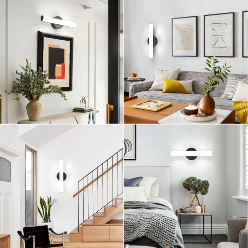 Modern Dimmable LED Vanity Light Bar Lighting, Bathroom Light Fixtures | 15.9 Inch LED Bathroom Light Over Mirror, 15W 1300LM Daylight White 5000K Wall Sconces Lighting, Black Bath Lamp, 2-Pack - size: 2 Count (Pack of 1)