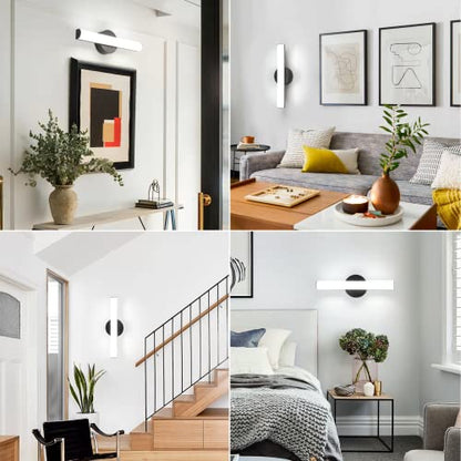 Modern Dimmable LED Vanity Light Bar Lighting, Bathroom Light Fixtures | 15.9 Inch LED Bathroom Light Over Mirror, 15W 1300LM Daylight White 5000K Wall Sconces Lighting, Black Bath Lamp, 2-Pack - size: 2 Count (Pack of 1)