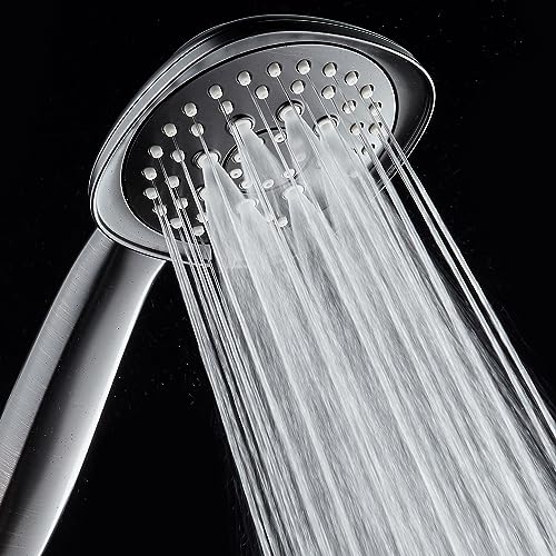 AquaDance, Oil-Rubbed Bronze Luxury Square 6-setting High-Pressure Hand Extra-Long 72" Stainless Steel Hose, Bracket, Solid Brass Fittings, Finish. Premium Handheld Shower Head from Top American - color: Oil Rubbed Bronze