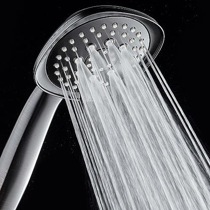 AquaDance, Oil-Rubbed Bronze Luxury Square 6-setting High-Pressure Hand Extra-Long 72" Stainless Steel Hose, Bracket, Solid Brass Fittings, Finish. Premium Handheld Shower Head from Top American - color: Oil Rubbed Bronze